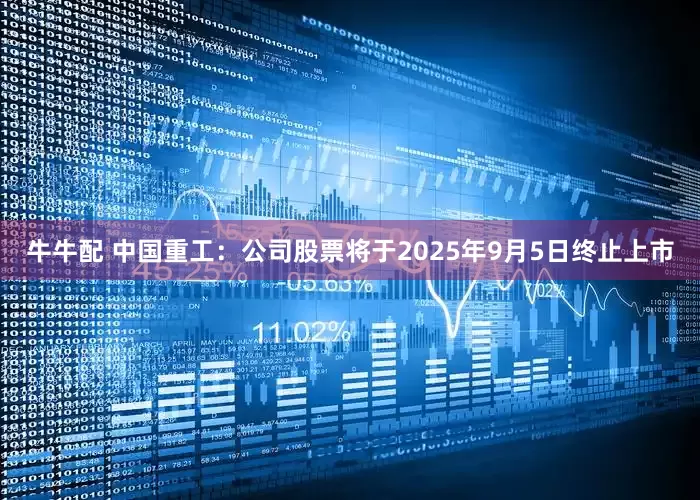 牛牛配 中国重工：公司股票将于2025年9月5日终止上市