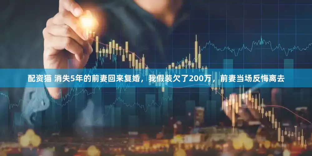 配资猫 消失5年的前妻回来复婚,我假装欠了200万,前妻当场反悔离去